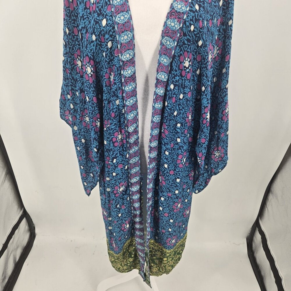 Sundance Bustling Blooms Open Front Kimono Cardigan Duster Size XS/Small - Picture 4 of 7